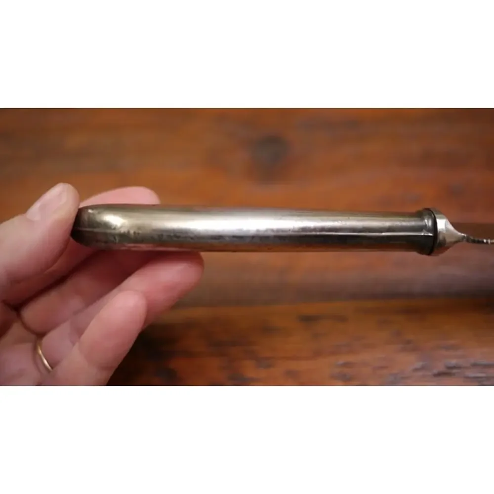 Antique Vtg Sheffield England Stainless & Sterling 925 Silver Wedding Cake Knife